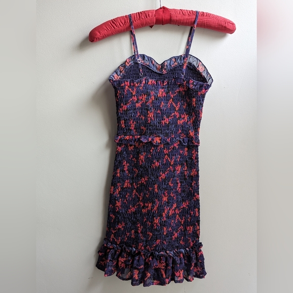 🎉 HP🎉 NWT...Aqua *LIMITED EDITION* Floral Smocked Sundress Size Girls M - Picture 9 of 11